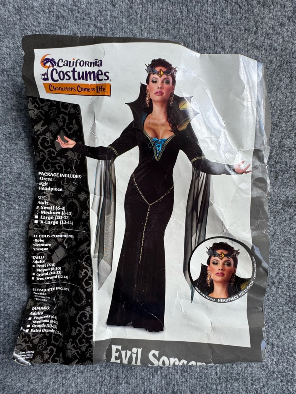 California Costume Evil Sorceress Witch Costume Womens MEDIUM